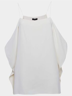 NWT: Theory Ivory Rosina Crepe Top